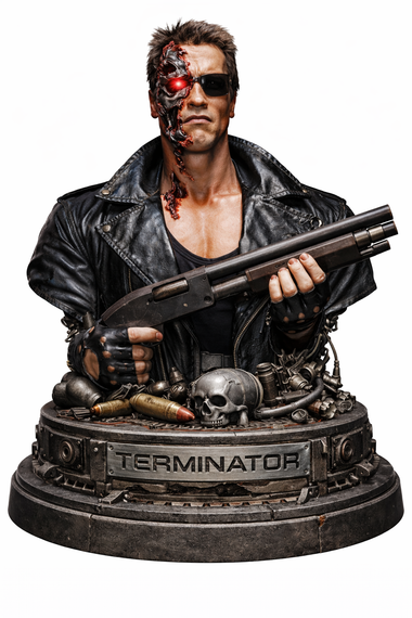 Terminator T-800 3D Bust highly detailed