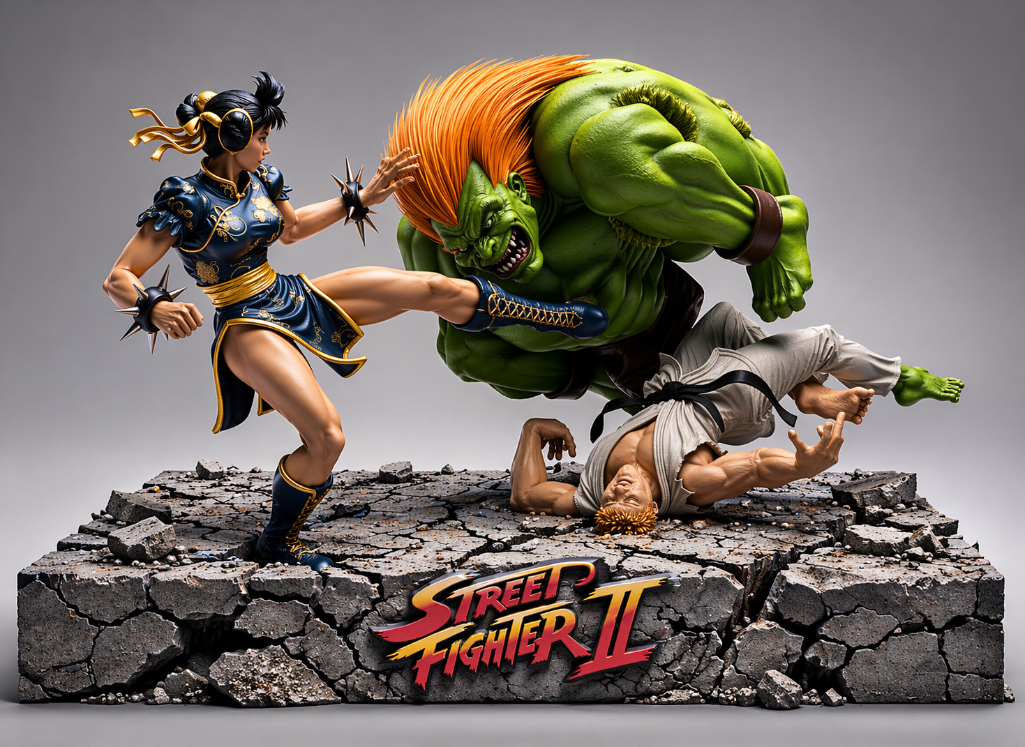 Street Fighter II cover 3D Bust Detailed SNES Game Cover