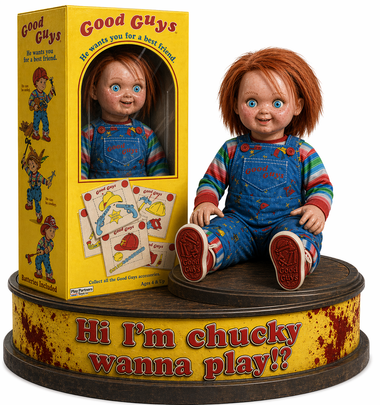 Childs play Chucky Doll boxed and unboxed Bust 3D