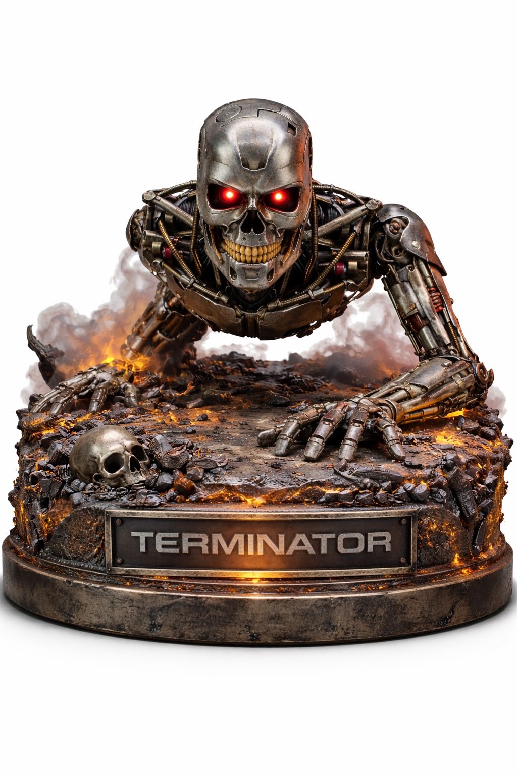 T-800 3D Bust Terminator Battle Worn Skeketon