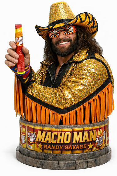 Macho Man Randy Savage Madness and Slimjim 3D Bust