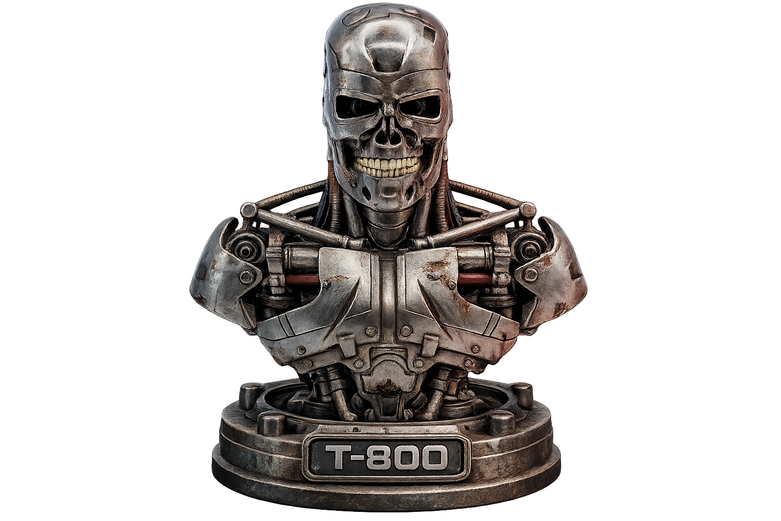 T-800 3D Bust Terminator Battle Worn Skeketon