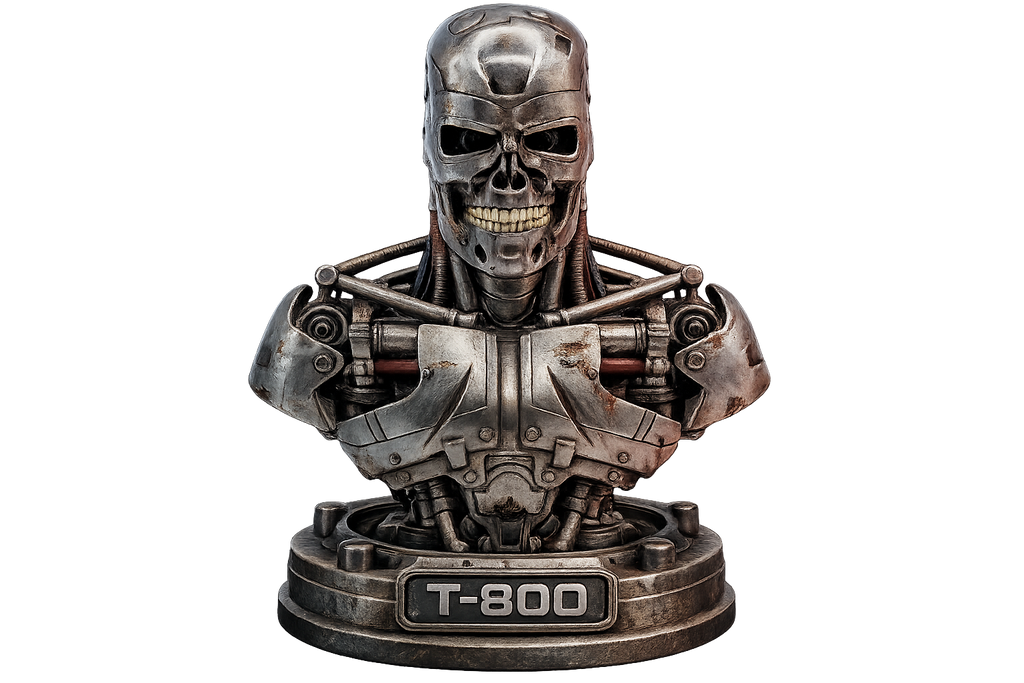 T-800 3D Bust Terminator Battle Worn Skeketon