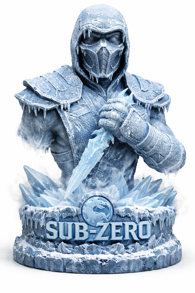 Sub-Zero Blade 3D Bust Mortal Kombat Frozen