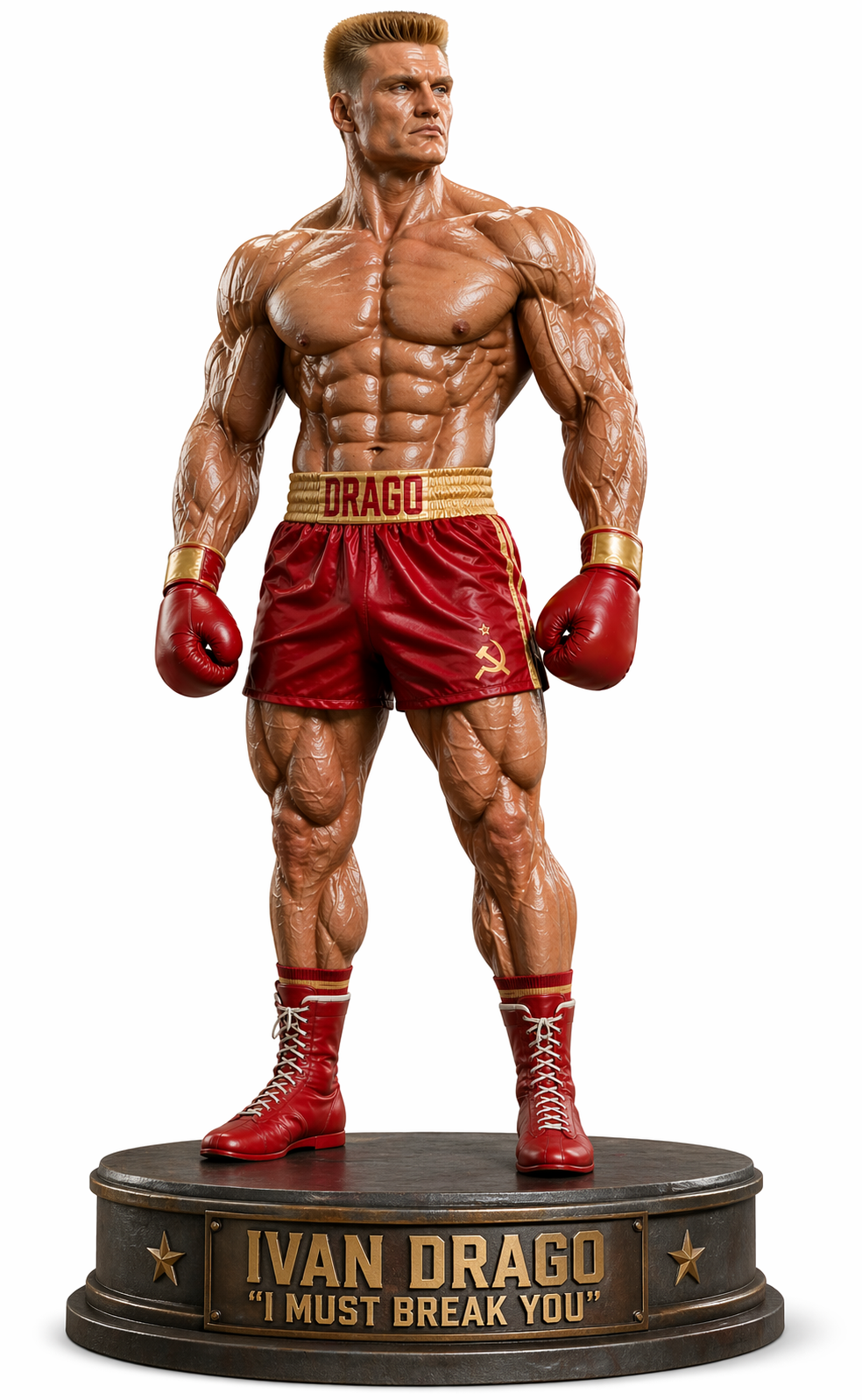 Ivan Drago Full Figure 3D Style Statue popping veins