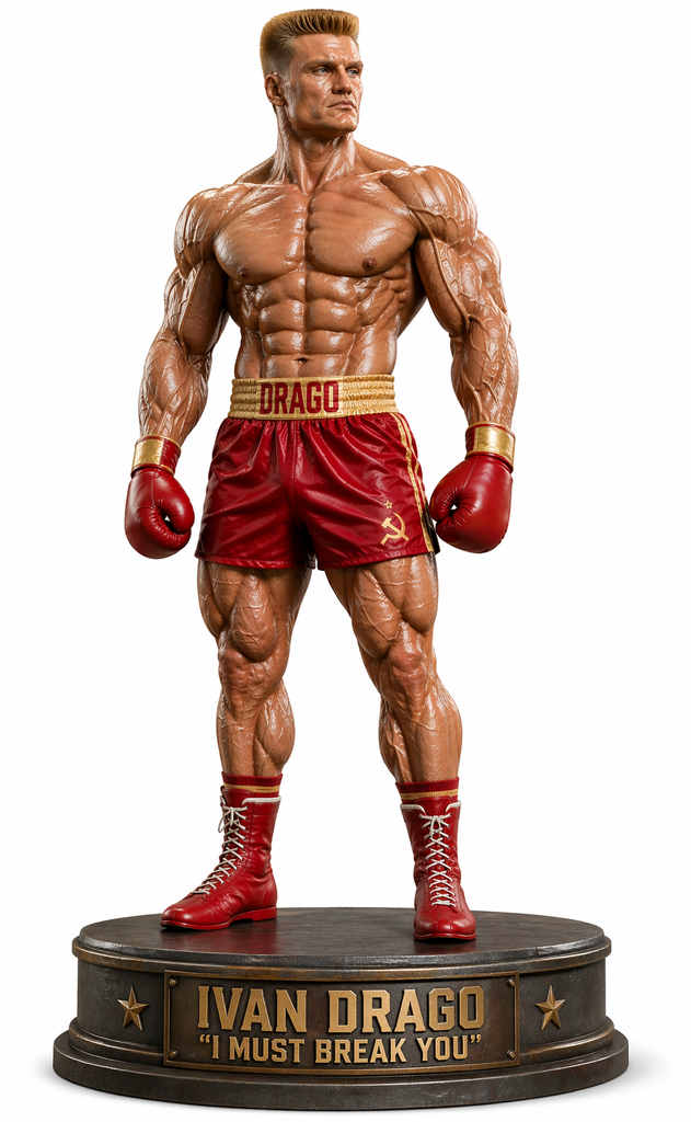 Ivan Drago Full Figure 3D Style Statue popping veins