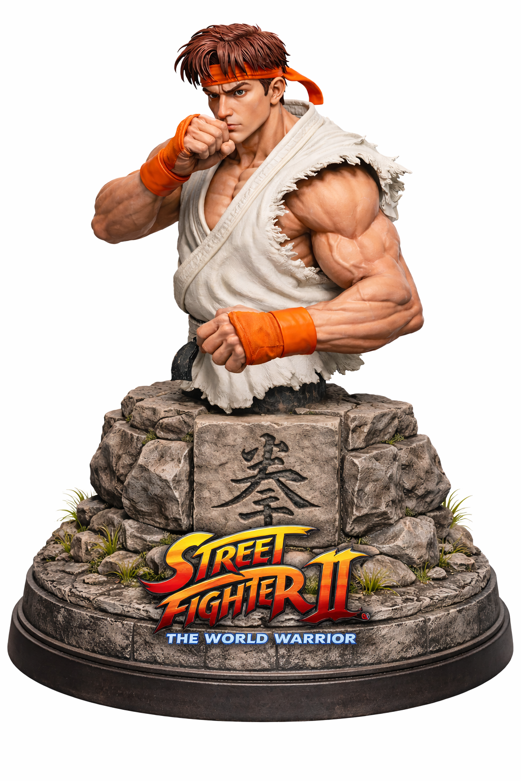 RYU 3D Statue Fight stance intro street fighter II