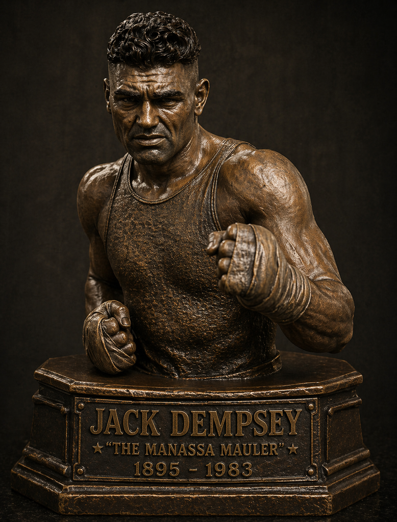 Jack Dempsey in his Prime 3D Bust Portrait