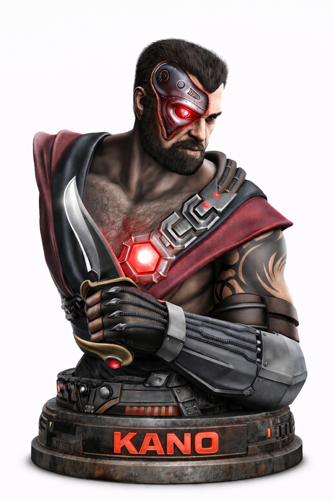 Kano Mortal Kombat 3D Bust