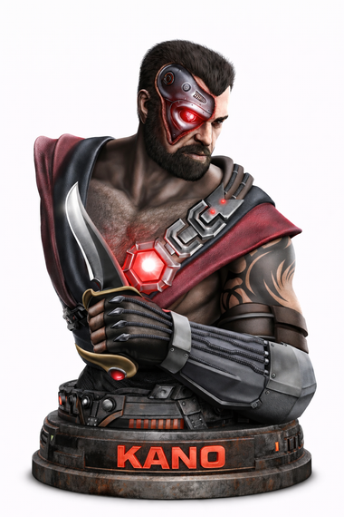 Kano Mortal Kombat 3D Bust