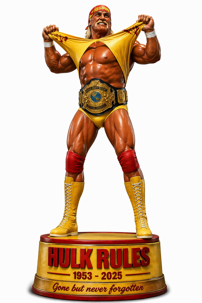 Hulk Hogan 1990 3D Bust as worlds heavyweight champion