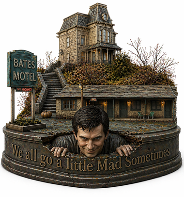 The Bates Motel in high detail with the House and Norman Bates