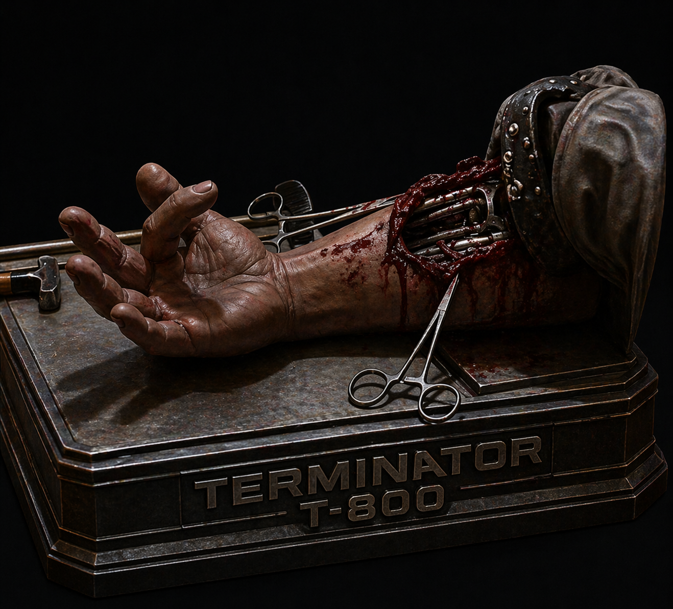 Terminator Hand 3D High Detail Gore