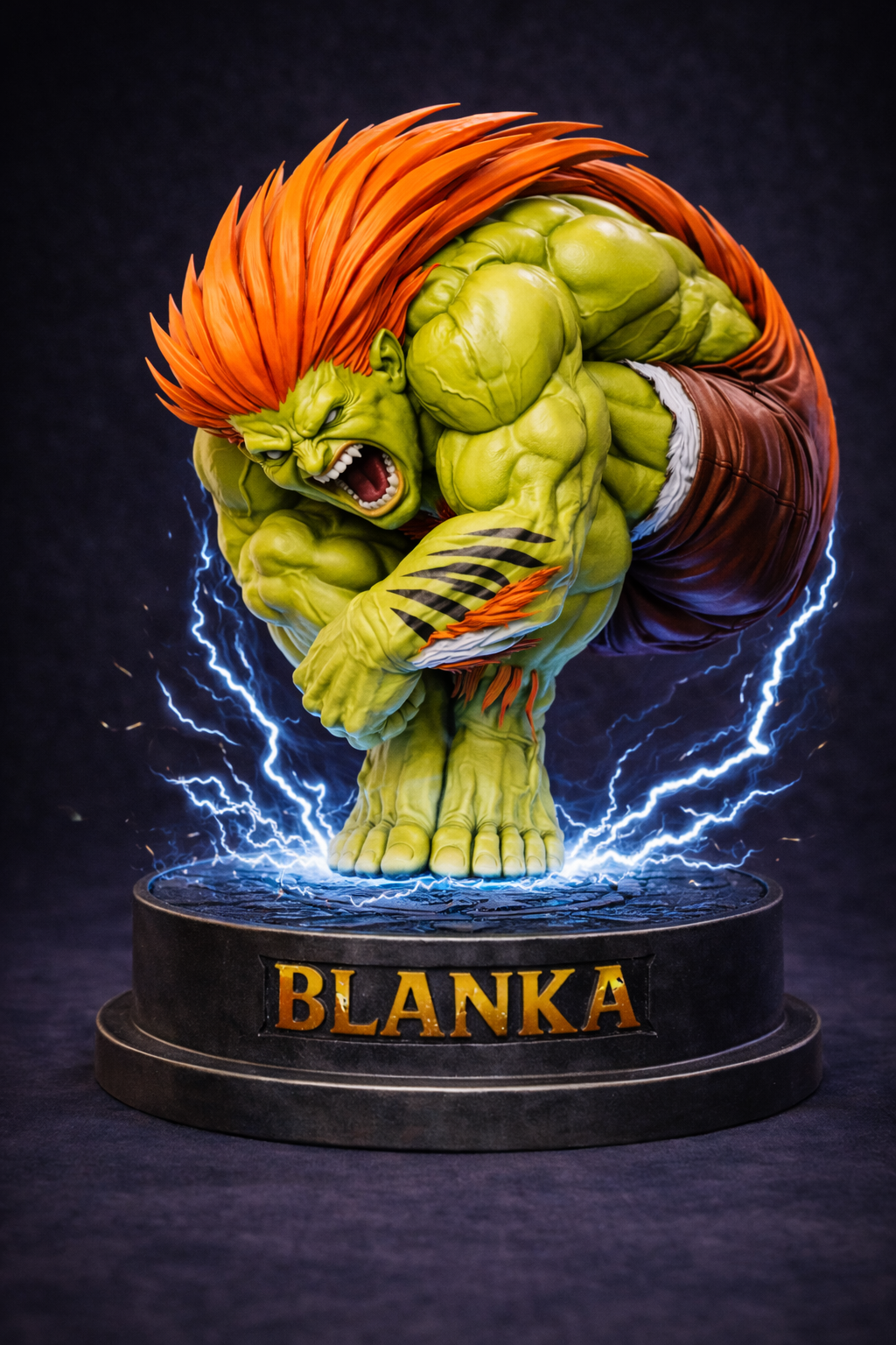 Blanka Street Fighter 2 Game 3D Bust high rolling attack