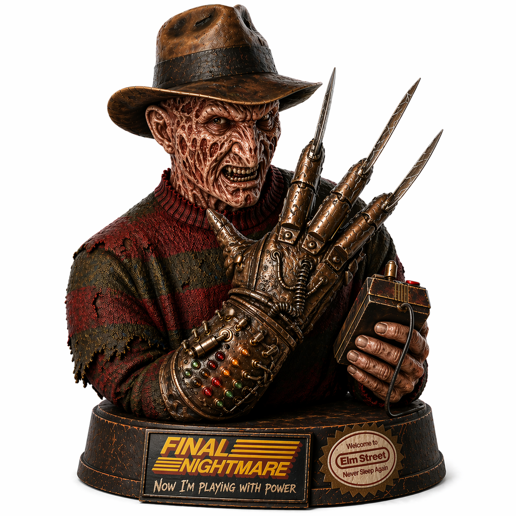 Freddy Krueger now im playing with power Nintendo Glove High Detail 3D Bust