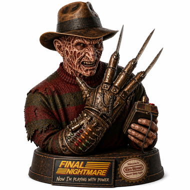 Freddy Krueger now im playing with power Nintendo Glove High Detail 3D Bust