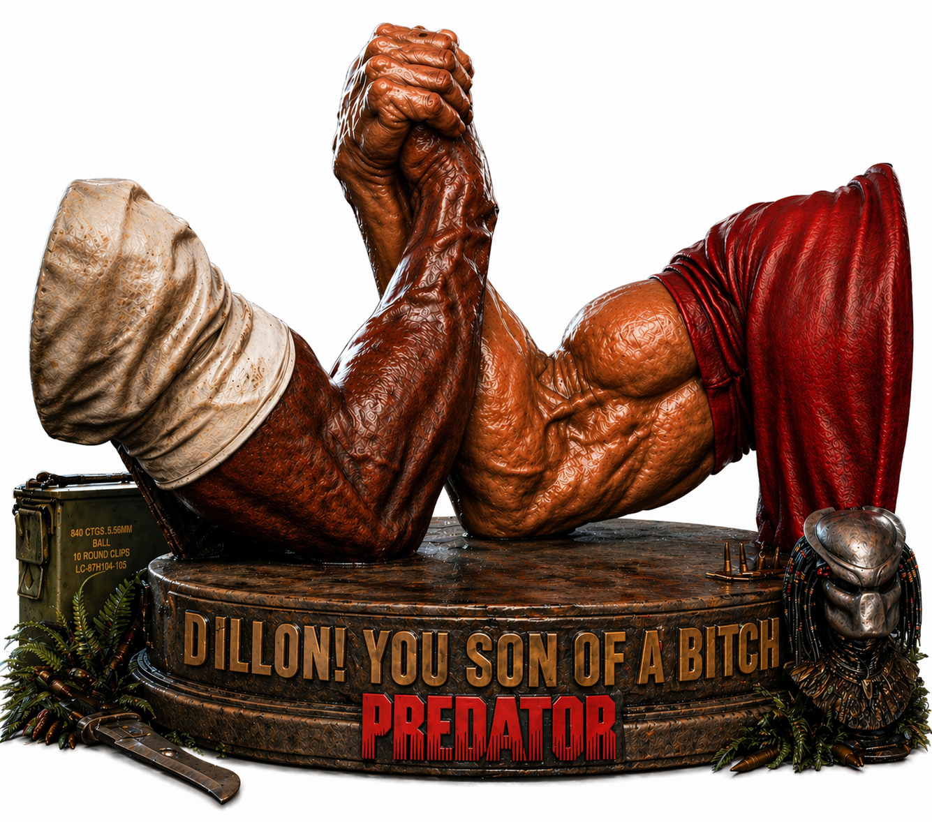 Predator handshake between Dutch & Dillon