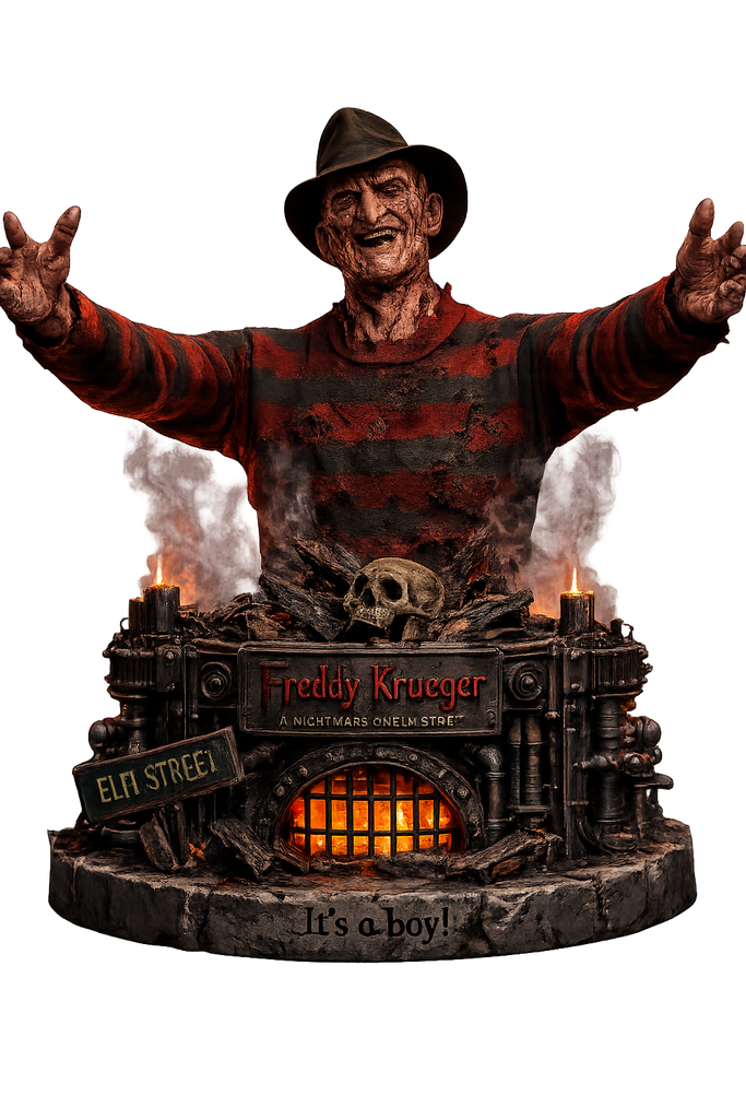 Freddie Krueger 3D Bust ' Its a boy' engraved high detail