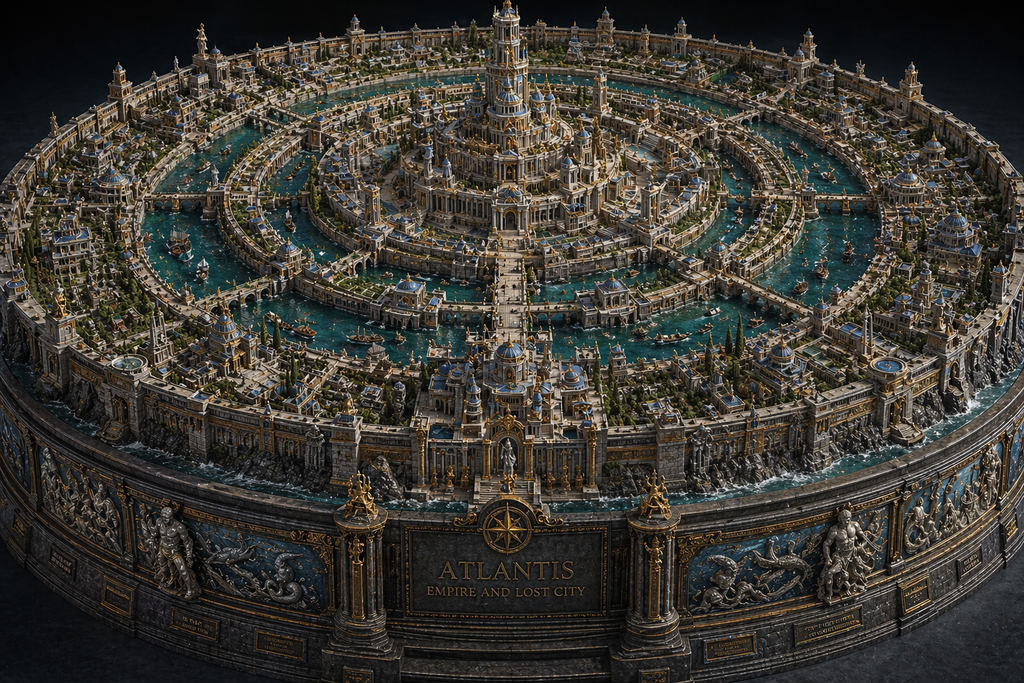 The Lost City Of Atlantis Empire 3d high definition detailed