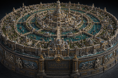 The Lost City Of Atlantis Empire 3d high definition detailed