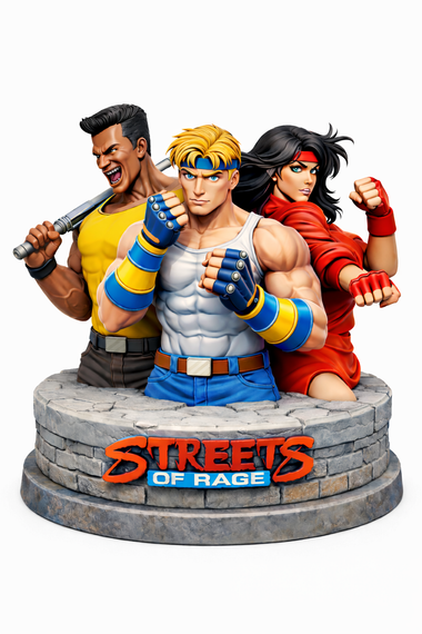 Streets Of Rage 3D Bust all 3 main characters