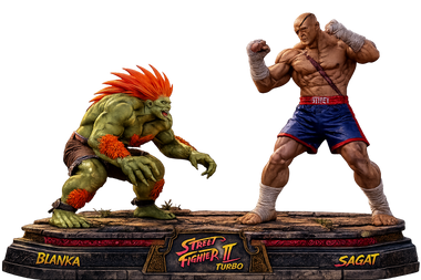 Blanka v Sagat ultimate face off between powerhouses 3D Style Statue